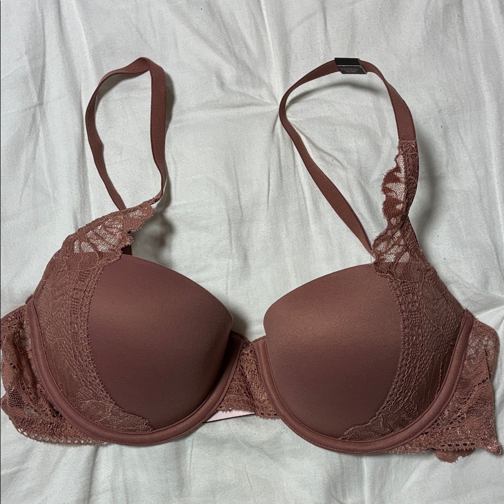 Victoria's Secret Lace Accent Push-up Bra in Mauve 34C